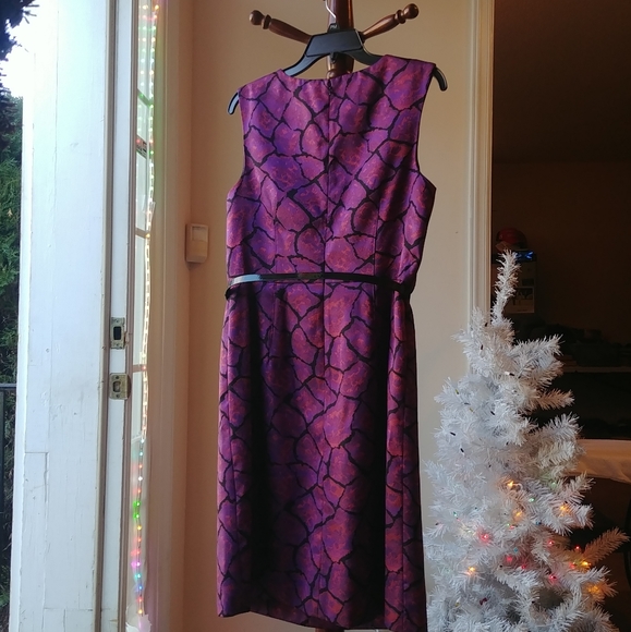 Anne Klein, 10, Purple, Sleeveless, Sheath Dress - Picture 9 of 16